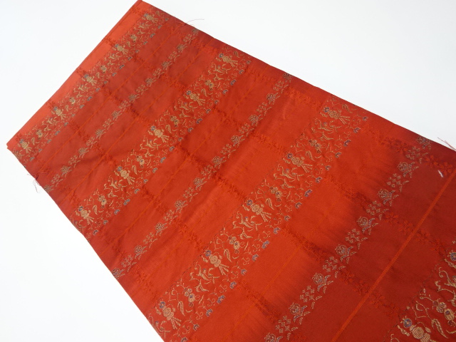 JAPANESE KIMONO / VINTAGE UNUSED NAGOYA OBI / WOVEN ABSTRACT PATTERN